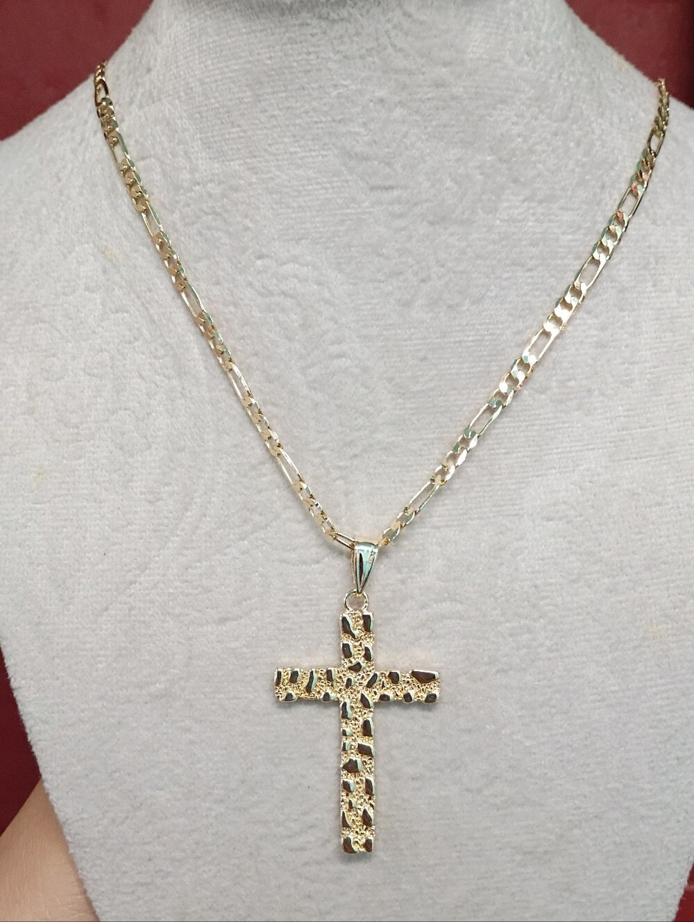 Nugget Cross Necklace